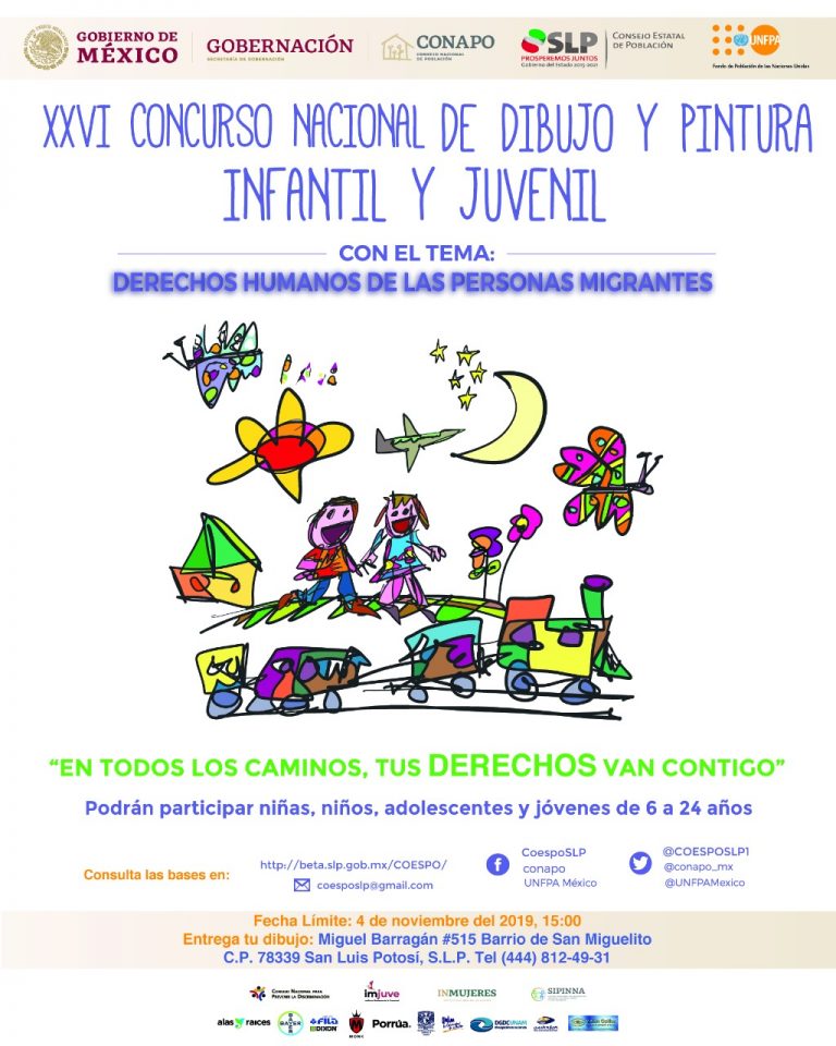 COESPO e IMEI invitan al 26° concurso nacional de dibujo y pintura infantil y juvenil, 2019