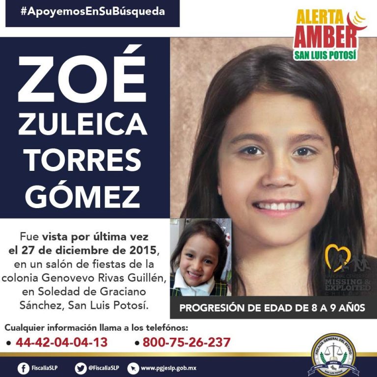 Continúa búsqueda de Zoé Zuleica
