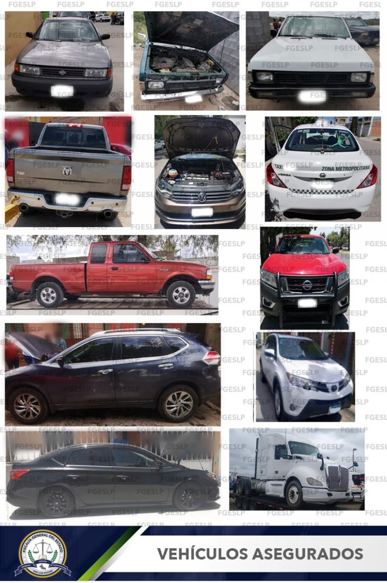 FGESLP recupera 12 vehículos robados en la primera semana de Septiembre