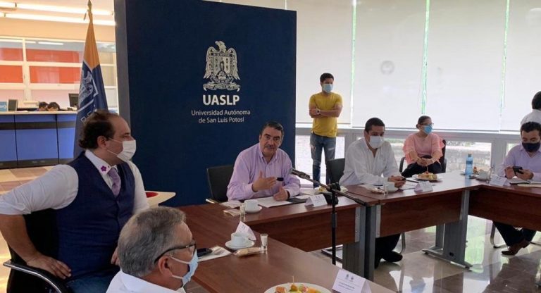 Rector de la UASLP se reúne con alcaldes de la Huasteca Norte