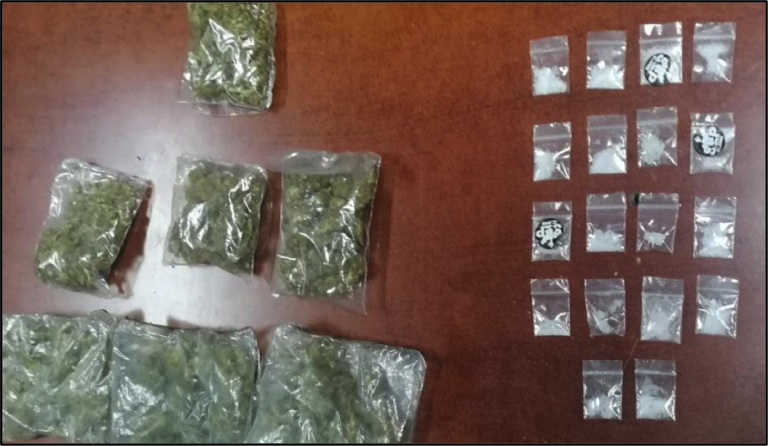 Varias dosis de marihuana y cristal fueron aseguradas por FME; hay cuatro detenidos