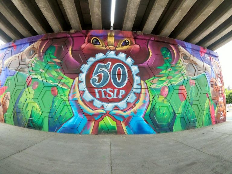 Alcalde de Soledad inauguró mural del 50 aniversario del Instituto Tecnológico de SLP