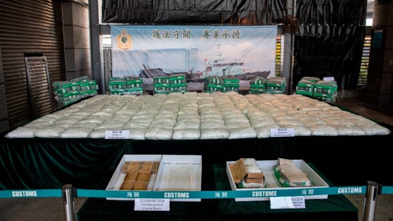 Hong Kong incauta más de media tonelada de metanfetaminas procedente de México