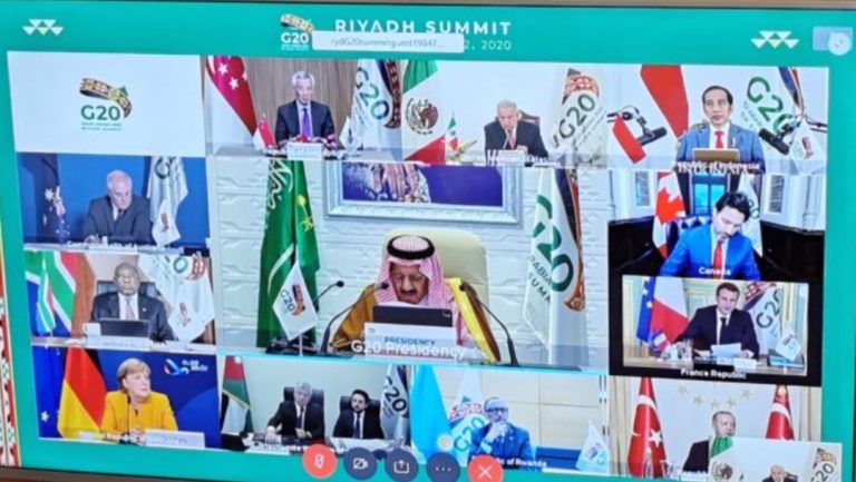 Arranca de forma virtual la cumbre del G20 desde Arabia Saudí