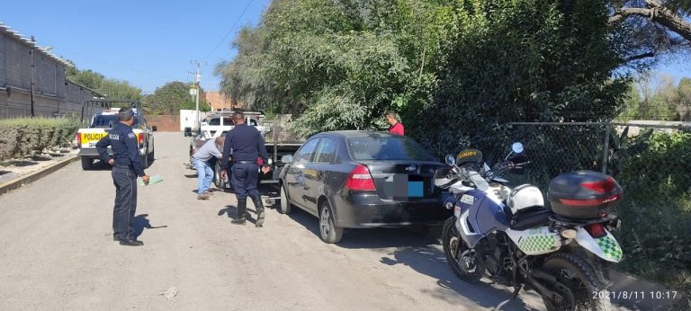Seguridad pública de Soledad recupera dos vehículos con reporte de robo