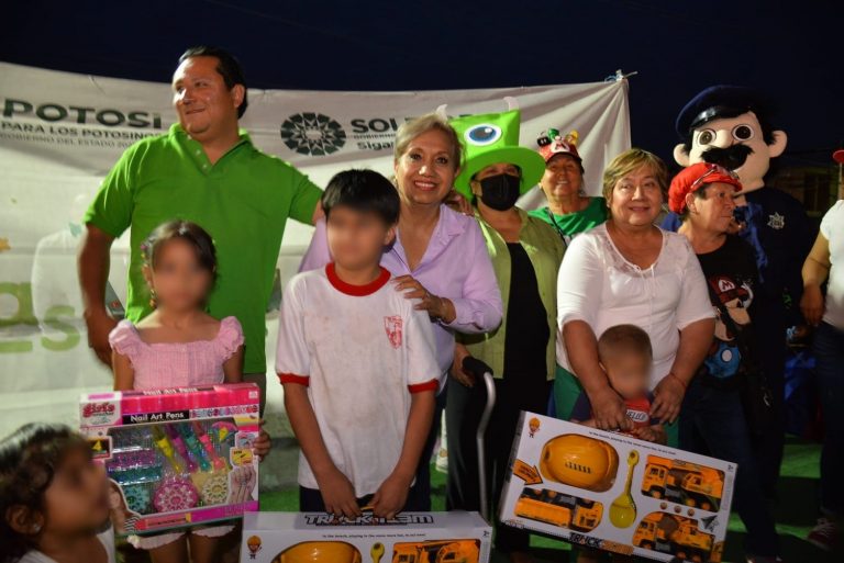 Leonor Noyola visitó cuatro colonias del oriente del municipio para celebrar el Día del niño y la niña