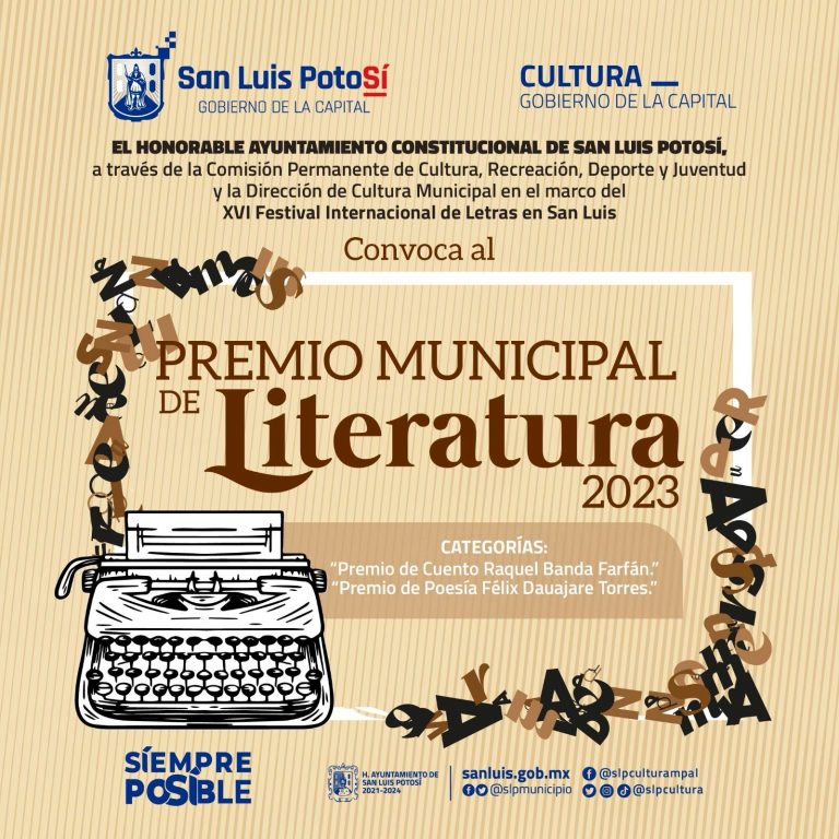 ¿Tienes talento para escribir?, checa la convocatoria al Premio Municipal de Literatura 2023