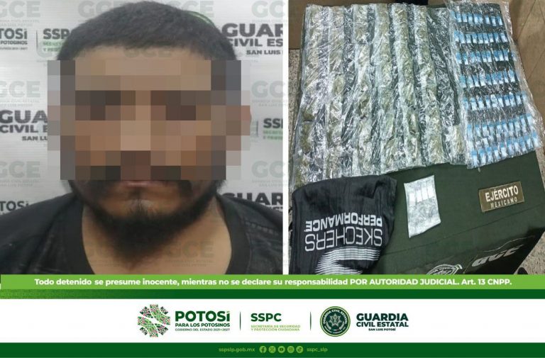 COMBATE FRONTAL AL NARCOMENUDEO PERMITE DETENCIÓN DE PRESUNTO CRIMINAL CON MÁS DE 100 DOSIS DE DROGA