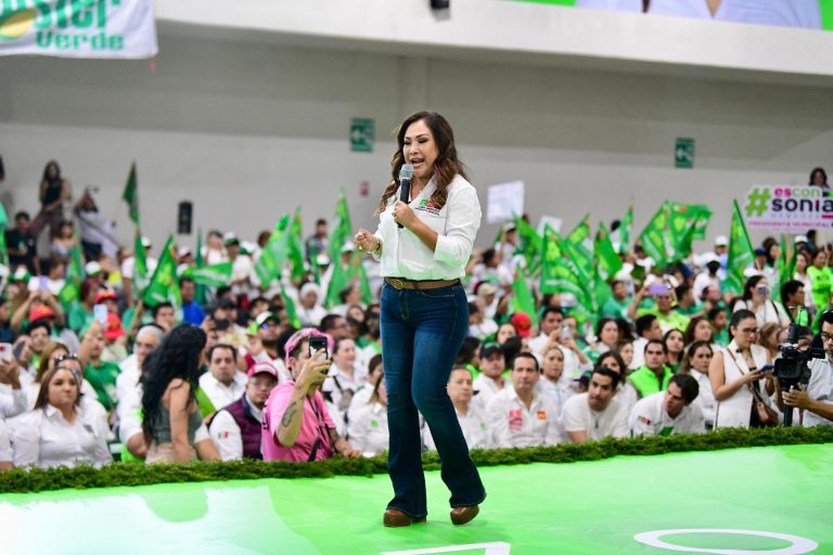 Ante 20 mil potosinos, Sonia Mendoza tuvo su primer evento de campaña: Trabajaremos para devolverle a San Luis su dignidad y gallardía
