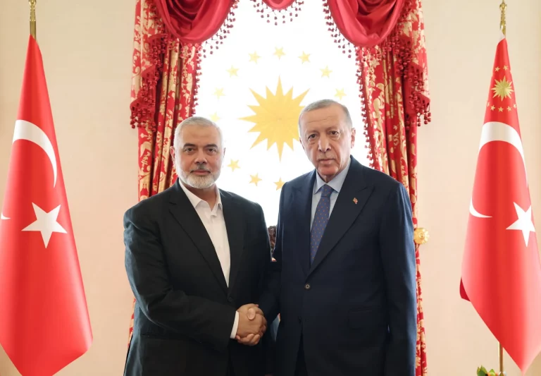 Erdogan promete a líder de Hamás seguir trabajando por un Estado palestino