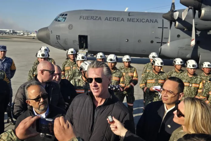 newsom-california-los-angeles-equipo-mexicano-incendios